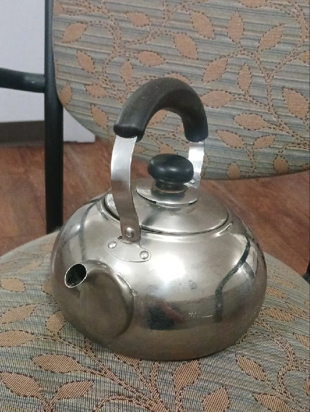 Potobelo Stainless Steel Teapot Kettle with Black Handle - Home Kitchen